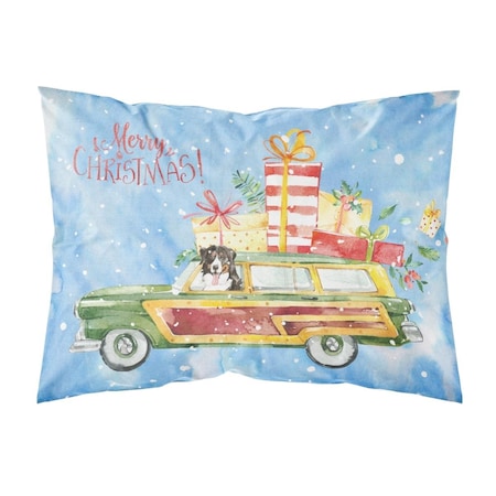 Carolines Treasures Carolines Treasures CK2394PILLOWCASE Merry Christmas Bernese Mountain Dog Fabric Standard Pillowcase CK2394PILLOWCASE